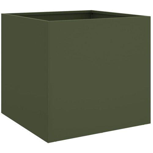 VidaXL Cvetlično korito olivno zeleno 42x40x39 cm hladno valjano jeklo, (21047440) Slike