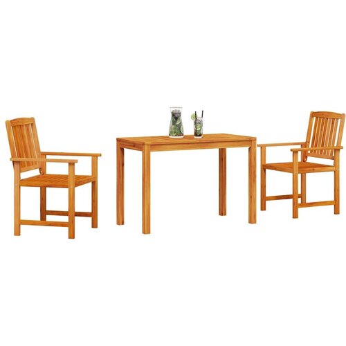 Vrtni set za objed 3 pcs Smeđa Čvrsto drvo akacije Slike
