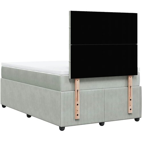 Box spring krevet s madracem svjetlosivi 120x200 cm bar&amp;scaron;unasti Slike