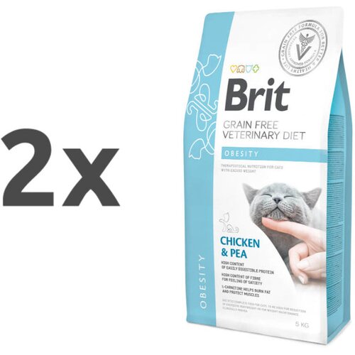Brit veterinary diet Brit GF Veterinarska dieta za mačke - Obesity 2 x 5 kg Cene