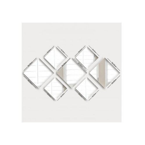 Hanah home Set ogledala SETAYNA_008, 20x20cm, 30x30cm Cene