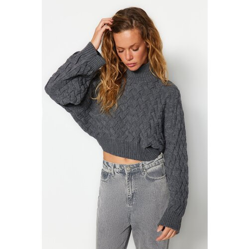 Trendyol Sweater - Gray - Regular fit Slike