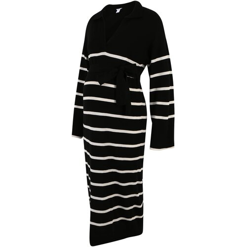 Lindex Maternity Pletena obleka &amp;#039;Estelle&amp;#039; črna / bela Slike