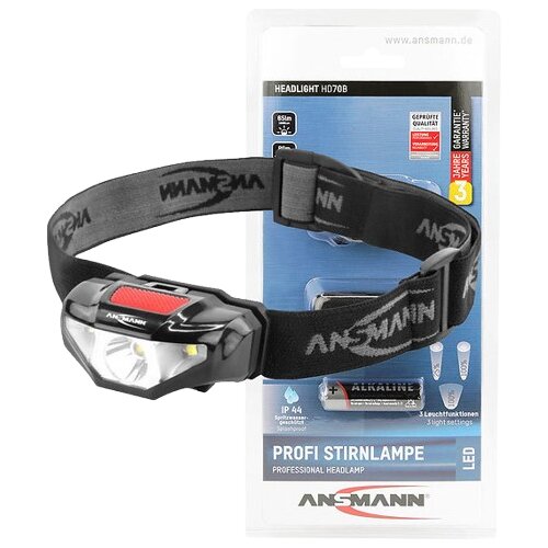 Ansmann Lampa za glavu HD70B, Crna Cene