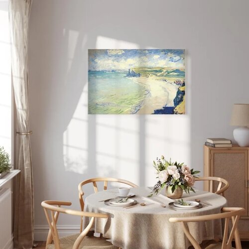  Slika - Claude Monet – Beach at Pourville 120x80 Na talijanskom platnu Cene