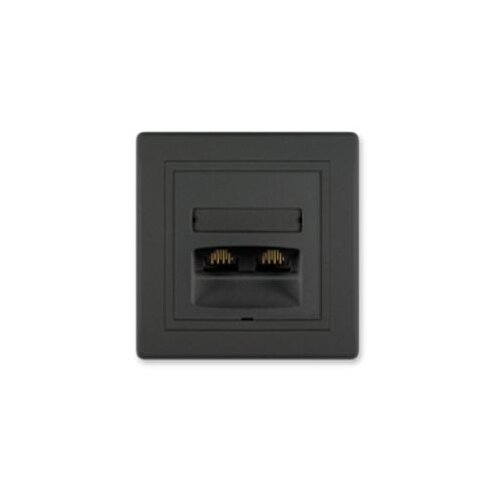 Utičnica RJ-45 CAT6 2 izlaza crna soft PRESTIGE Cijene