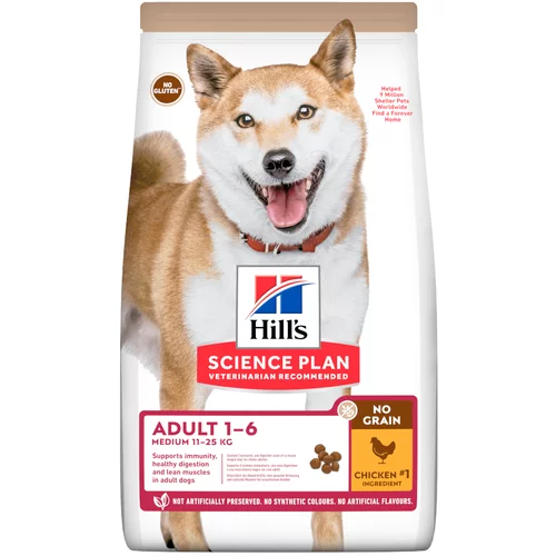 Hill’s Science Plan Adult 1-6 No Grain Medium piletina - 14 kg