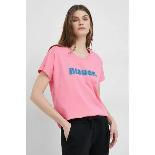 Blauer Pamučna majica boja: ružičasta