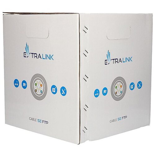 Extralink CAT5E FTP OUTDOOR CABLE, ESD GW, KOTUR 305M Slike