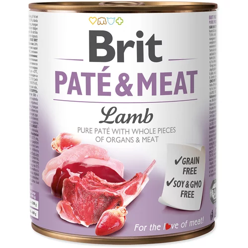 Brit Paté & Meat Adult 6 x 800 g - Janjetina