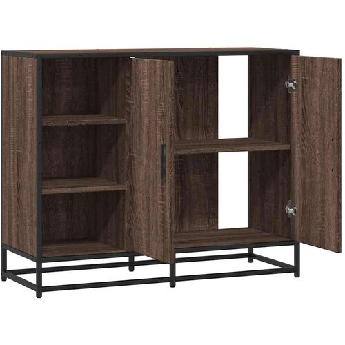 VidaXL Komoda smeđi hrast 92x35x76 cm izrađeno drvo Slike