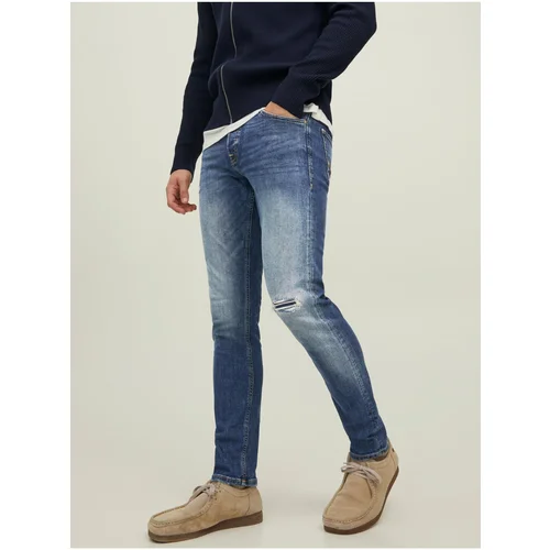 Jack & Jones Blue Mens Slim Fit Jeans Glenn - Men