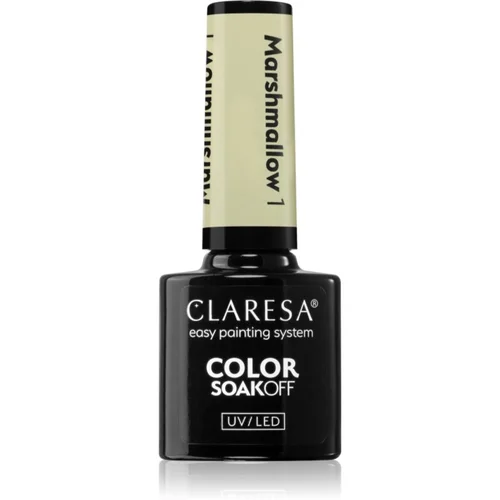 Claresa SoakOff UV/LED Color Marshmallow gel lak za nohte odtenek 1 5 g