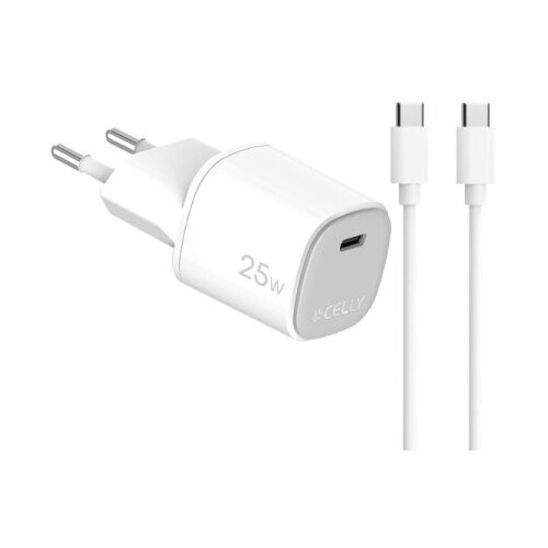 Celly Kućni punjač od 25W sa USB-C kablom ( UPTC1USBC25WCTC ) Slike