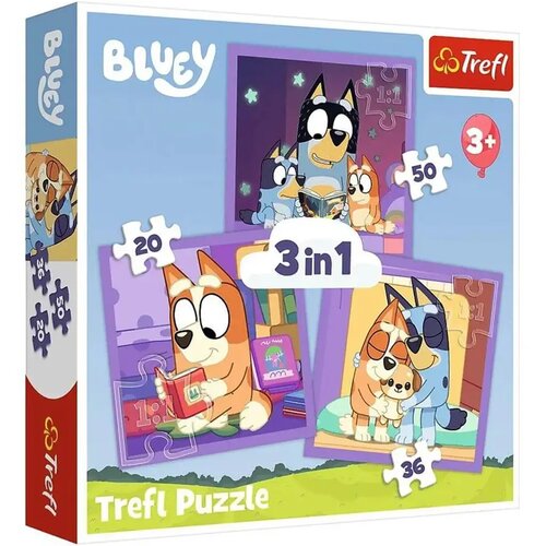 Trefl Bluey 3 v 1, sestavljanka 20-36-50 delov - Cene