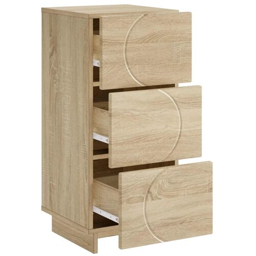  Komoda Hrast sonoma 33.5 x 34.5 x 75 cm Konstruirano drvo - Hrast sonoma Slike