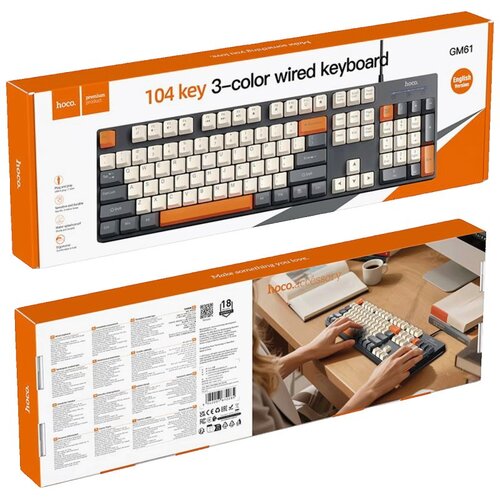 hoco. GM61 tastatura, 104 tipke u 3 boje, USB, 75895/ GM61 Cijene
