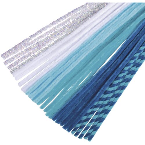 RAYHER Kosmate žičke,mix true blue, 0.9x30cm, set 30, (20631393) Cene