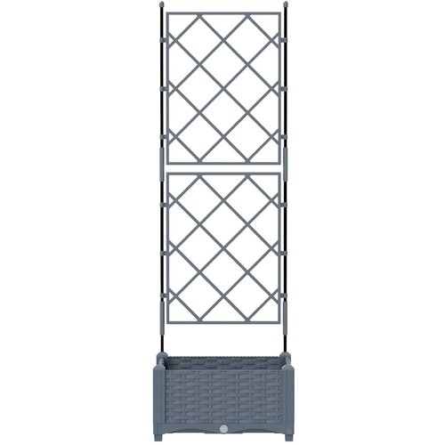  Vrtna saksija Svjetlosiva 40 x 40 x 125,5 cm PP Slike