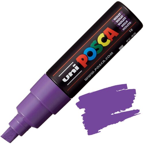 POSCA Uni flomaster; konica 8 mm prirezana; vijoličen, (21290528) Cene