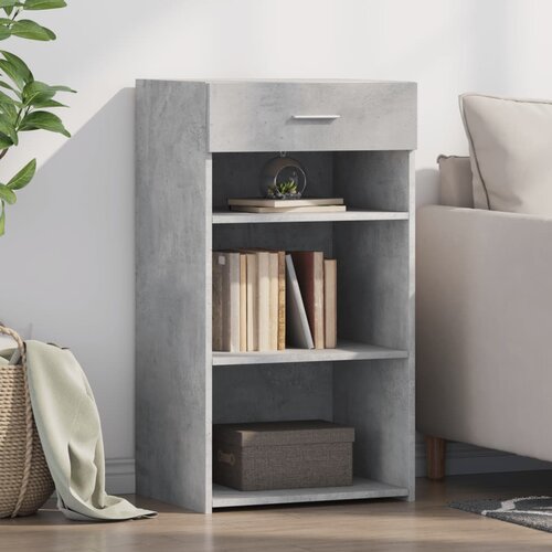 vidaXL Komoda betonsko siva 50x42,5x93 cm inženirski les Cene