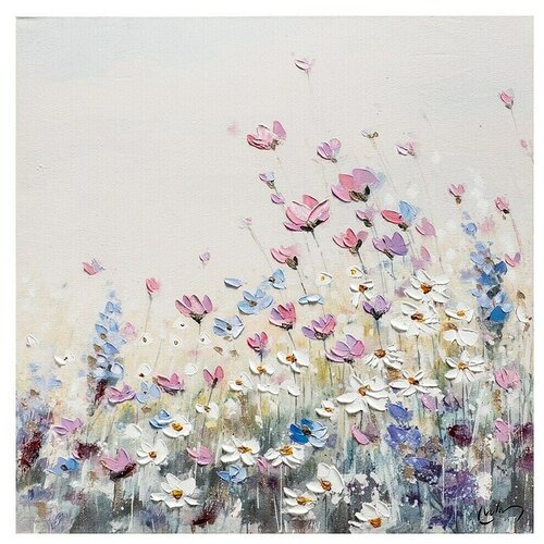 Bubola &amp;amp; Naibo Ručno oslikana slika Flores 952 (Mak na livadi, &amp;Scaron; x V: 100 x 100 cm) Slike