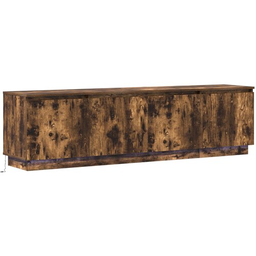 vidaXL TV kabinet s LED dimljenim hrastom 180x38x49 cm konstruirano drvo Cene