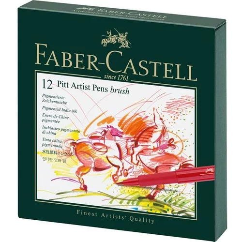 Faber_castell PITT artist pen B set 12, (20728359)