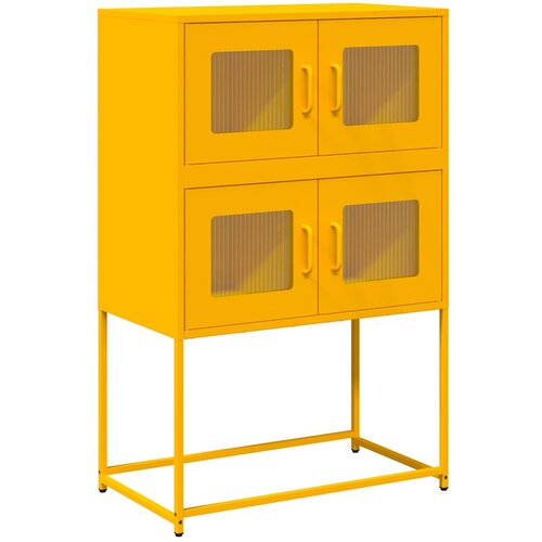 Maison Chic Komoda - Predalnik Gorčično rumena 68x39x107 cm Jeklo, (21717021) Slike