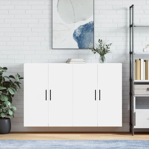 The Living Store Stenska omarica 2 kosa bela 69,5x34x90 cm - Stenska Omara, (21429067) Slike