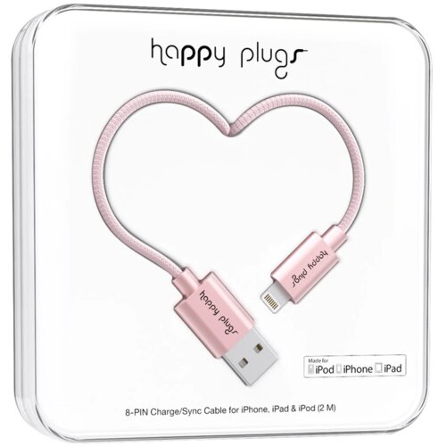 Happy Plugs Lightning kabel 2.0m, Pink Gold Cijene