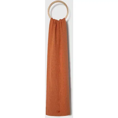 Calvin Klein Kratki šal s primjesom vune boja: narančasta, bez uzorka