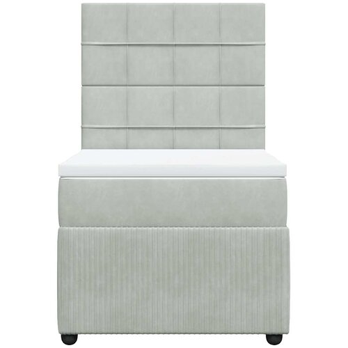 Box spring krevet s madracem svjetlosivi 100x200 cm bar&amp;scaron;unasti Slike