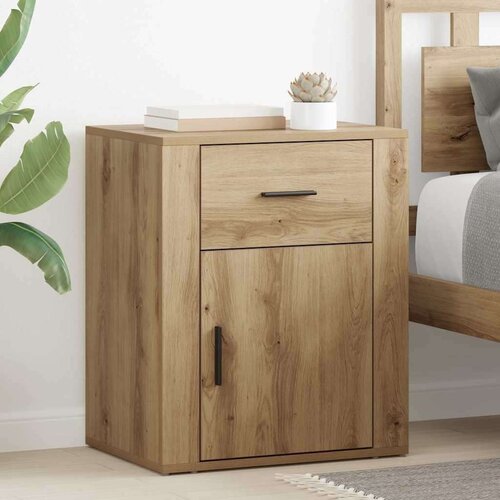 vidaXL Nočna omarica artisan hrast 50 x 36 x 60 cm Konstruiran les Cene