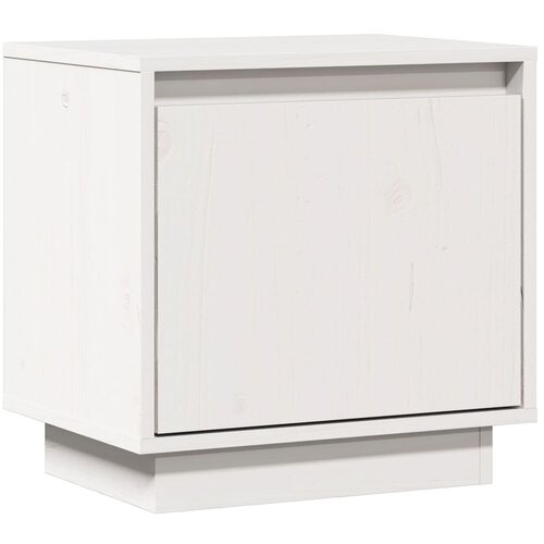 Maison Chic Nočna omarica - Nočna miza bela 40x30x40 cm trdna borovina, (21688374) Slike