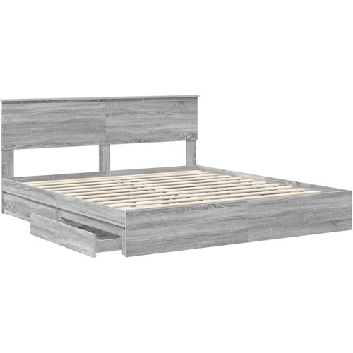  Krevet s od storage Siva Sonoma 180 x 200 cm Konstruirano drvo Slike