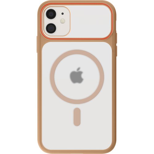 AVIZAR Ovitek MagSafe za iPhone 11, zadnja stran z dimnim efektom z ojačanim silikonskim okvirjem, Rjava, (5000190376) Cene