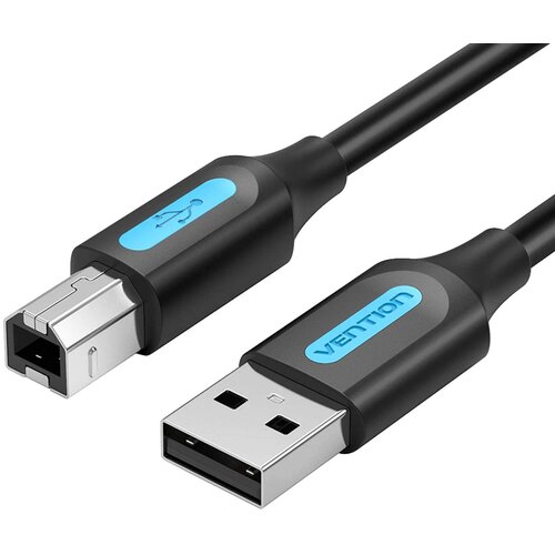 Vention USB 2.0 A Male to B Male Cable 3M Black PVC Type Cene