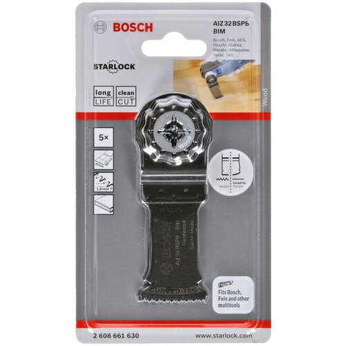 Bosch Bimetalni list pile za uranjanje AIZ 32 BB za tvrdo drvo, 40 x 32mm Bosch 2608661630 5 kom. Slike