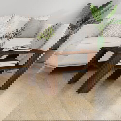 vidaXL Stolić za kavu smeđa boja hrasta 60x60x42 cm konstruirano drvo Cene