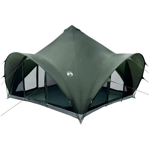 vidaXL Tipi šator s krovom Vojska zelena 6 osoba Poliester i čelik - Vojska zelena 400 x 400 x 320 cm Cene