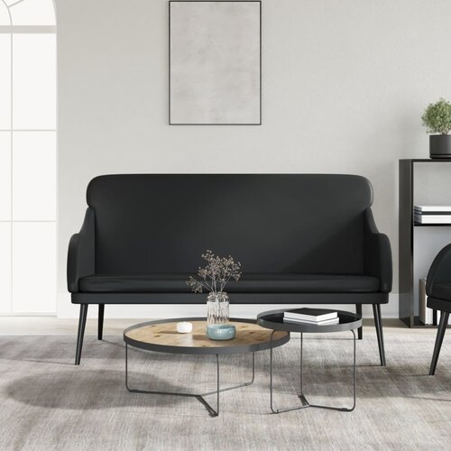  Klupa crna 110 x 76 x 80 cm od umjetne kože Cijene