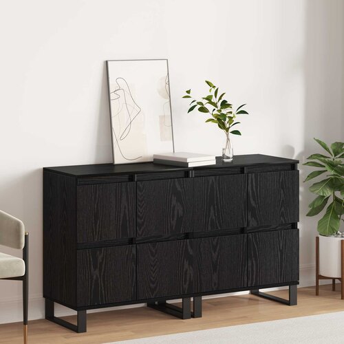  Kreveta 2 pcs Crni hrast 60 x 35 x 70 cm Cene