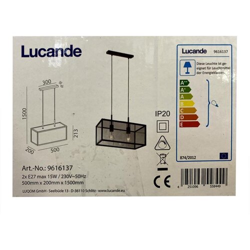  Lucande - Visilica  na sajli BEYZA 2xE27/15W/230 Cene