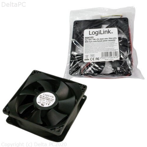 Logilink Fan 120mm black FAN 103 Slike