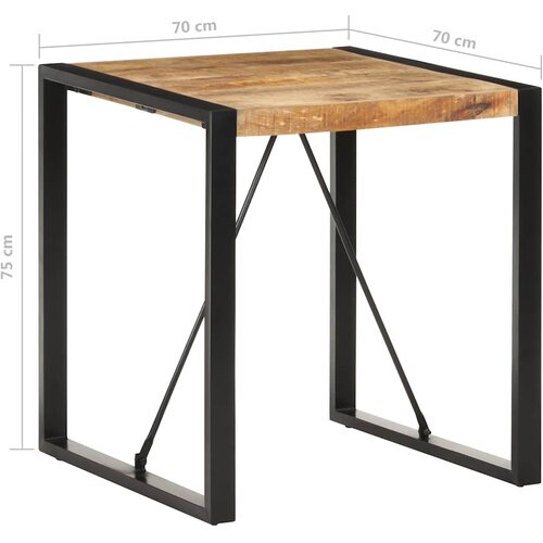  Blagovaonski stol 70 x 70 x 75 cm od masivnog grubog drva manga Slike