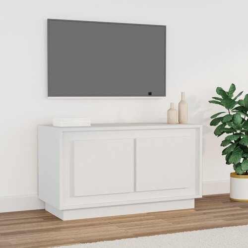 vidaXL TV omarica bela 80x35x45 cm inženirski les Cene