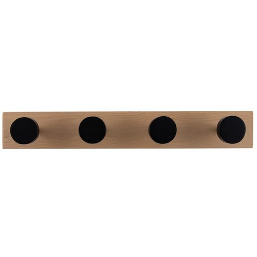PT LIVING Crna zidna vje&amp;scaron;alica od masivnog bora Knobs &amp;ndash; Slike