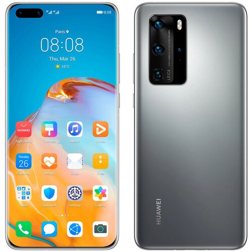 Huawei obnovljeno - kot novo - P40 pro 5G siv 256 gb 8 gb ram dual sim - brez oznak uporabe obnovljeno, (21562269) Slike