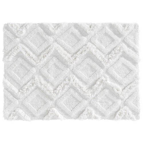 Douceur d int&amp;eacute;rieur TAPIS DE BAIN 50 x 80 CM COTON JACQUARD IKATIS BLANC/BLANC Bijela Slike